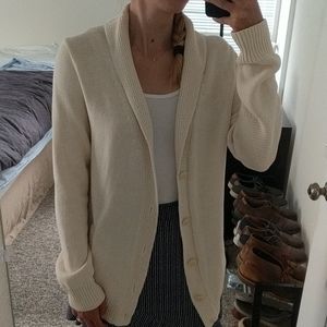 J. Crew Cream Oversized Knit Cardigan